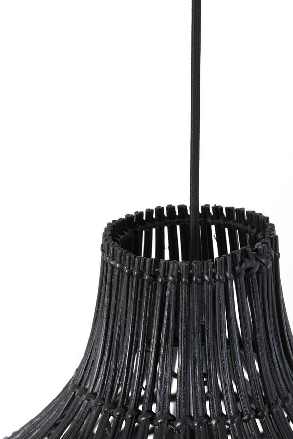 Hanging Lamp Ø50x51.5 cm Pacino Rattan Black