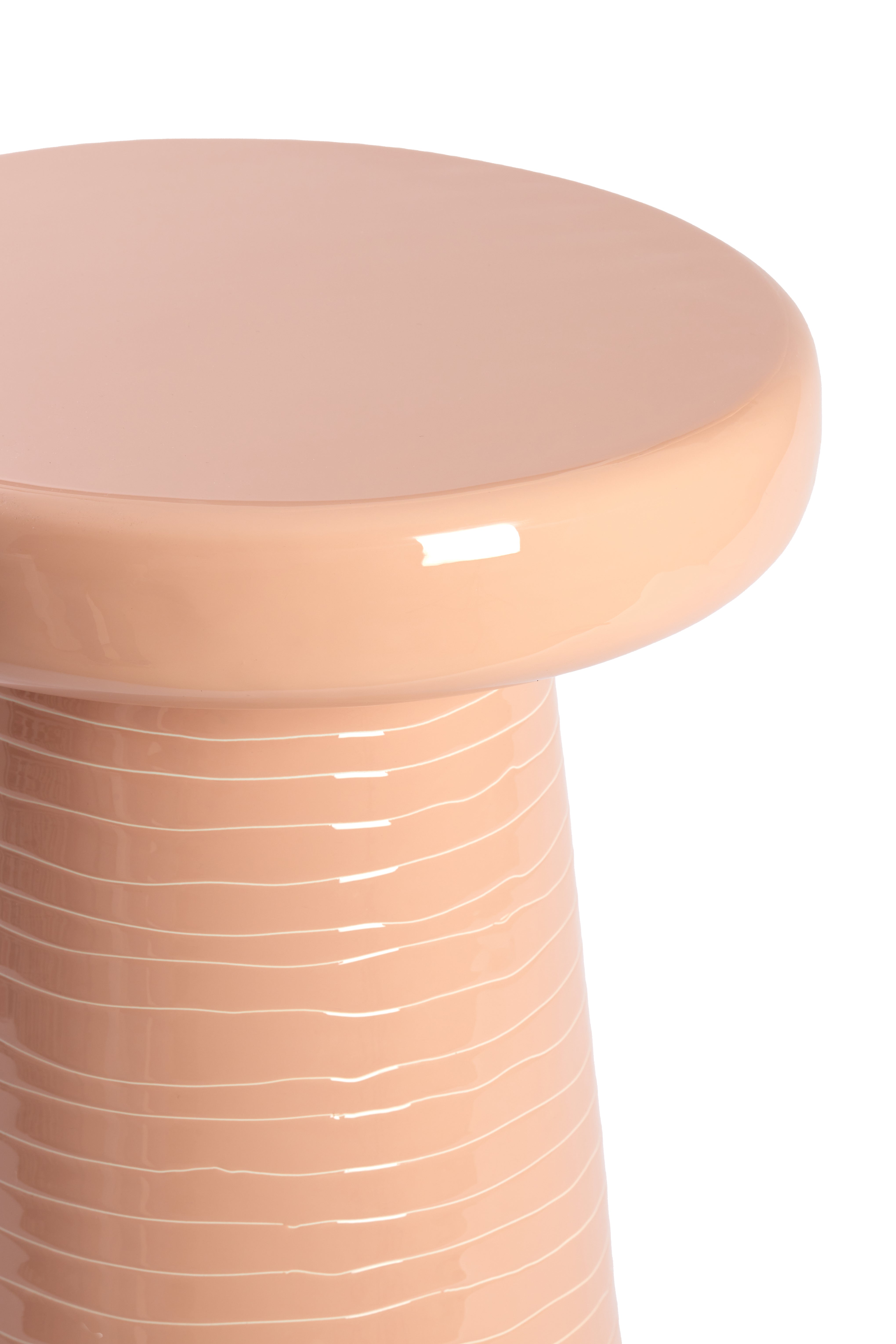 Side Table Ø41x51 cm Nunoa Light Pink