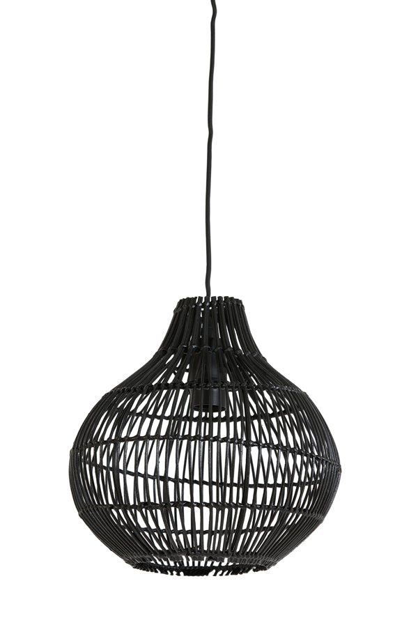 Hanging Lamp Ø30x31.5 cm Pacino Rattan Black