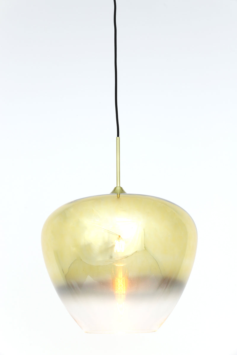 Hanging Lamp Ø40x34 cm Mayson Glass Gold-Clear+Gold