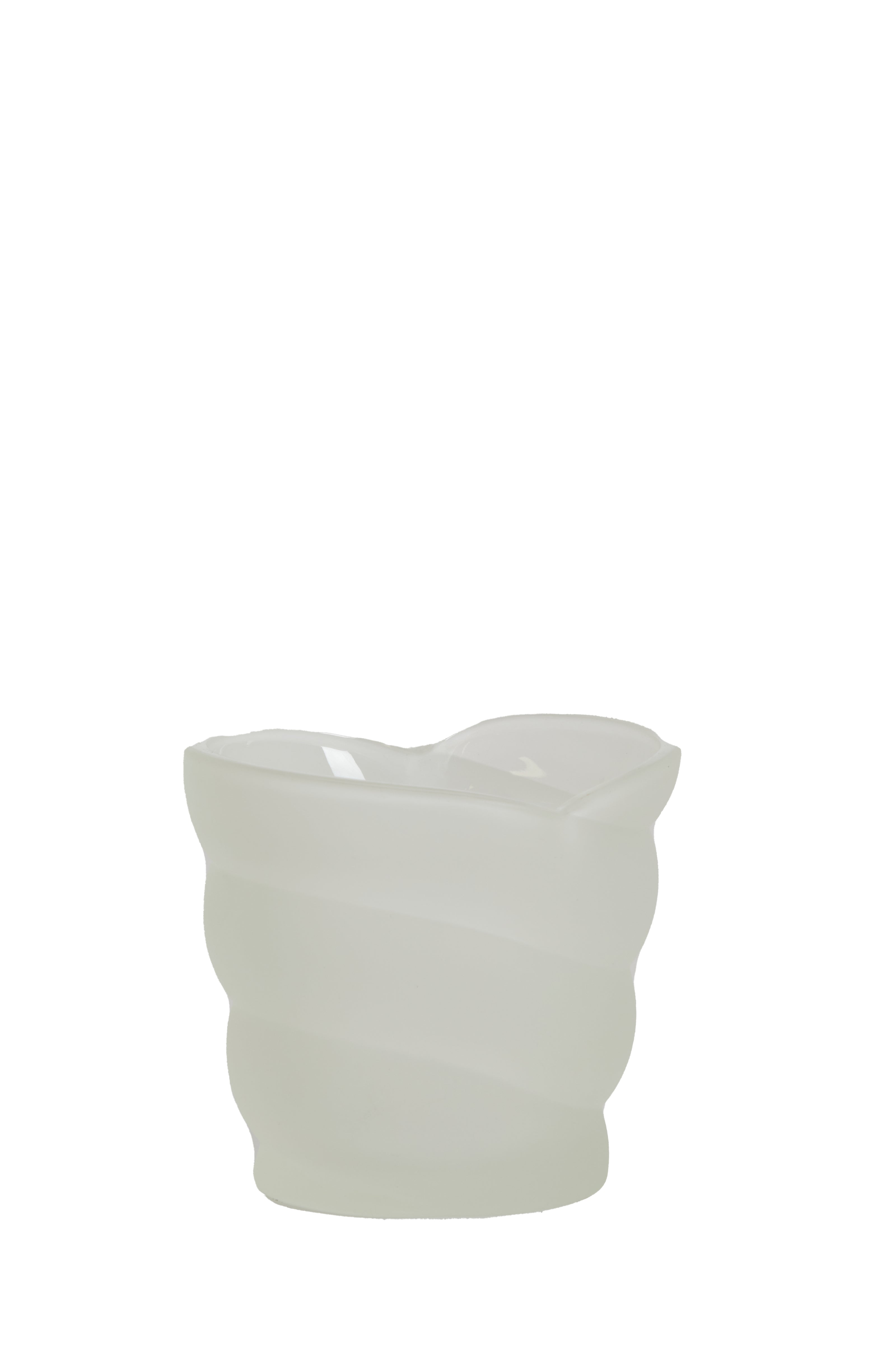 Tealight 10x7x9 cm Malea Glass Matt White