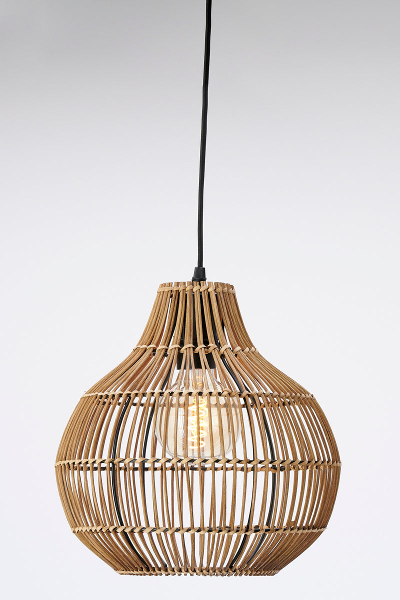 Hanging Lamp Ø30x31.5 cm Pacino Rattan Dark Brown