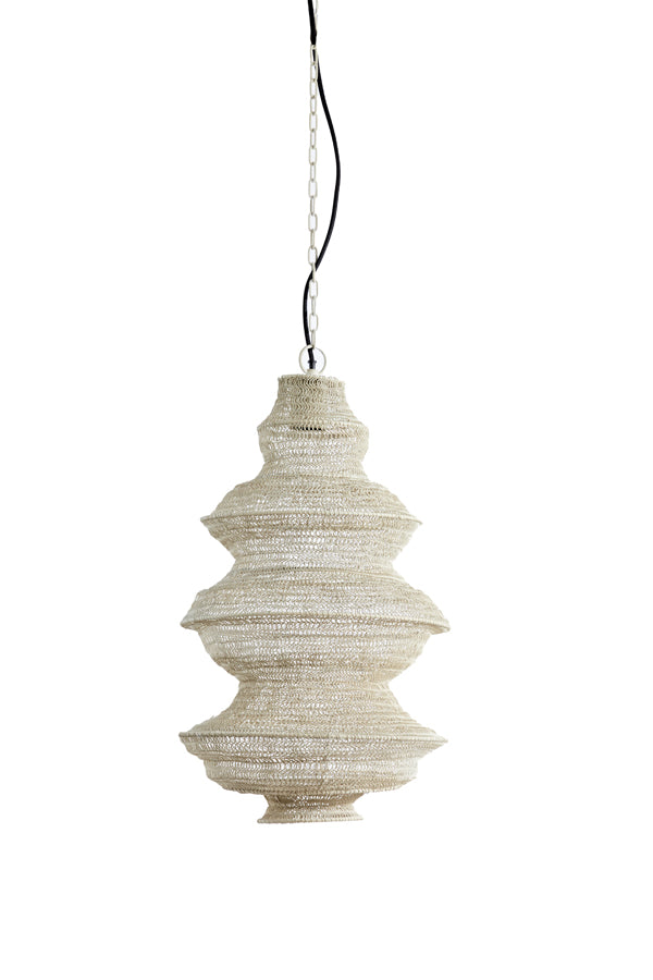 Hanging Lamp Ø31x55 cm Nakisha Light Grey