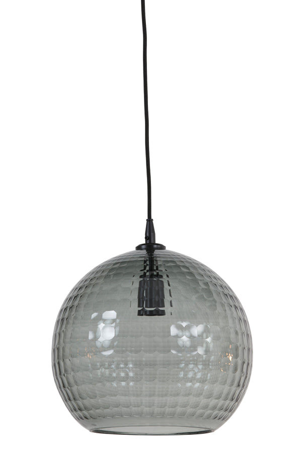 Hanging Lamp Ø30x32 cm Momoko Smoked Glass Grey