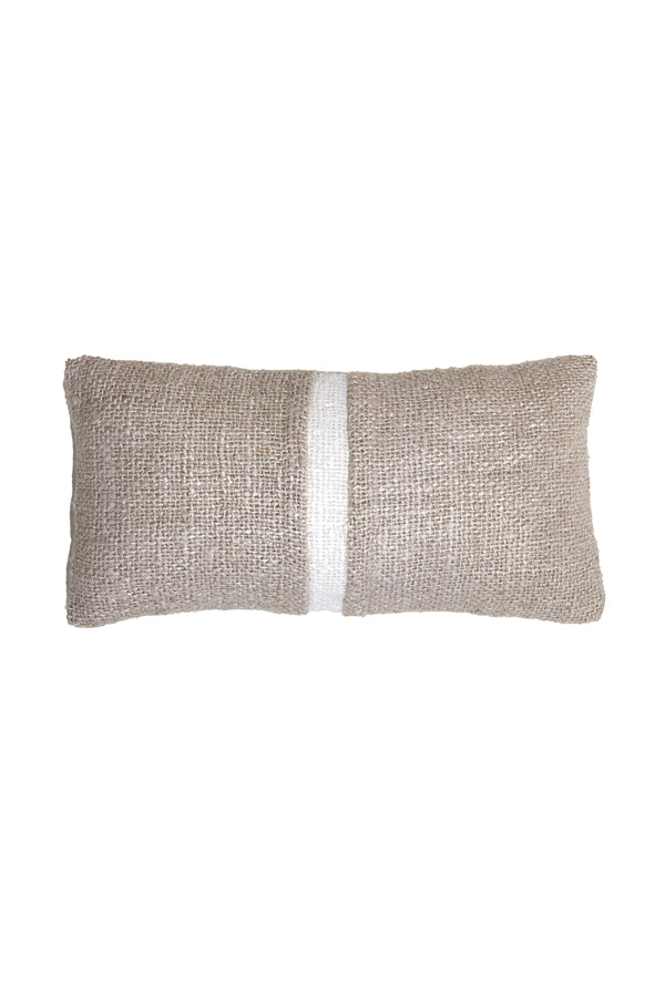 Cushion 60x30 cm Levis Beige+White