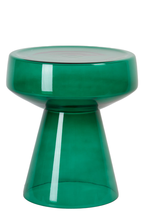 Side Table Ø37x44 cm Dakwa Glass Green