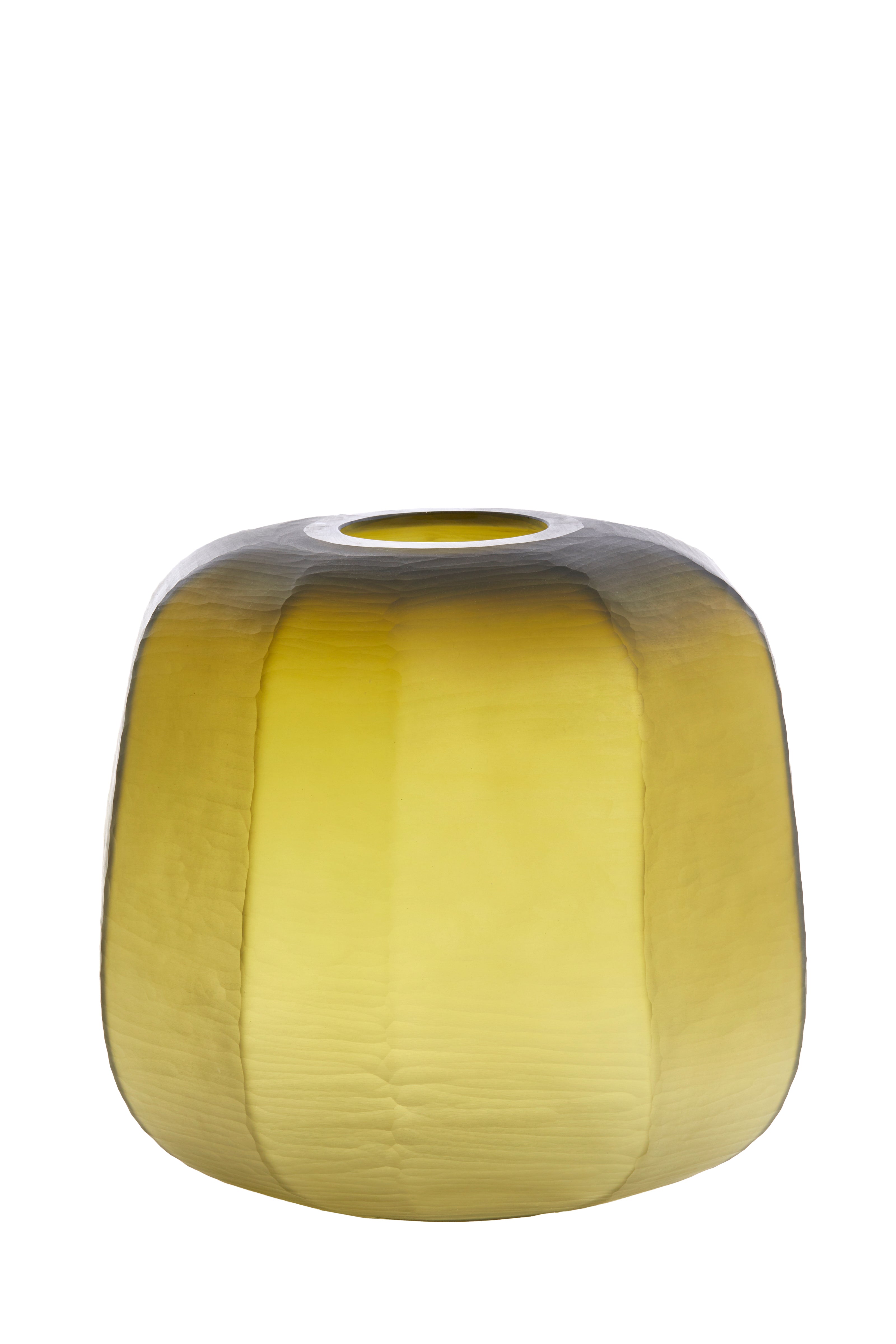 Vase Ø33x32 cm Pacengo Yellow-Olive Green