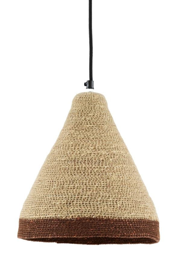 Hanging Lamp Ø36x37 cm Brescia Seagrass Cream+Dark Brown