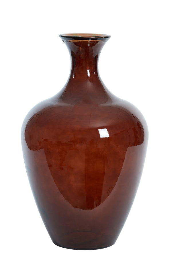 Vase Ø40x65 cm Rubra Glass Shiny Dark Brown