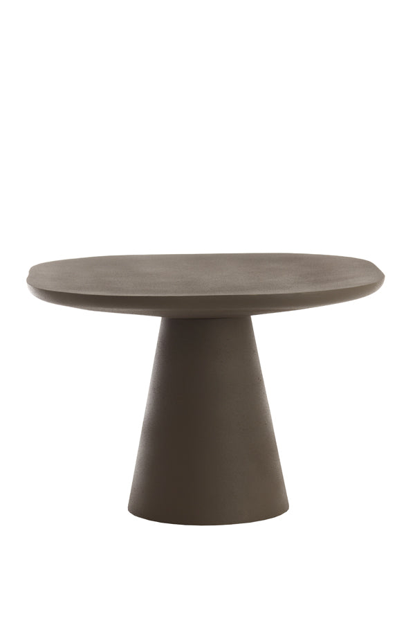 Side Table 60x60x41 cm Abala Matt Dark Brown