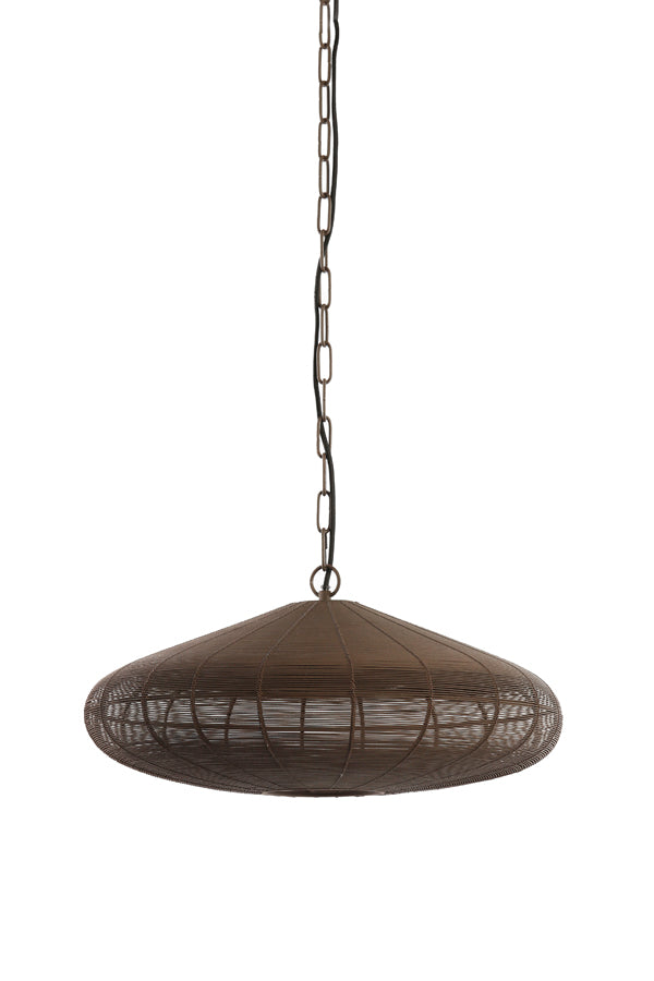 Hanging Lamp Ø40x18 cm Bahoto Matt Dark Brown