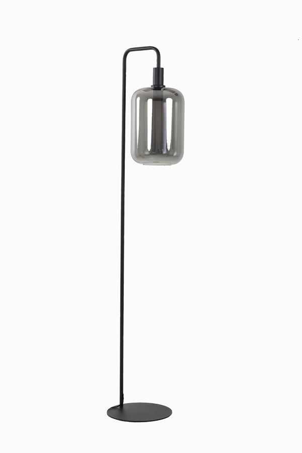 Floor Lamp 35.5x28x155 cm Lekar Black+Smoked Glass High