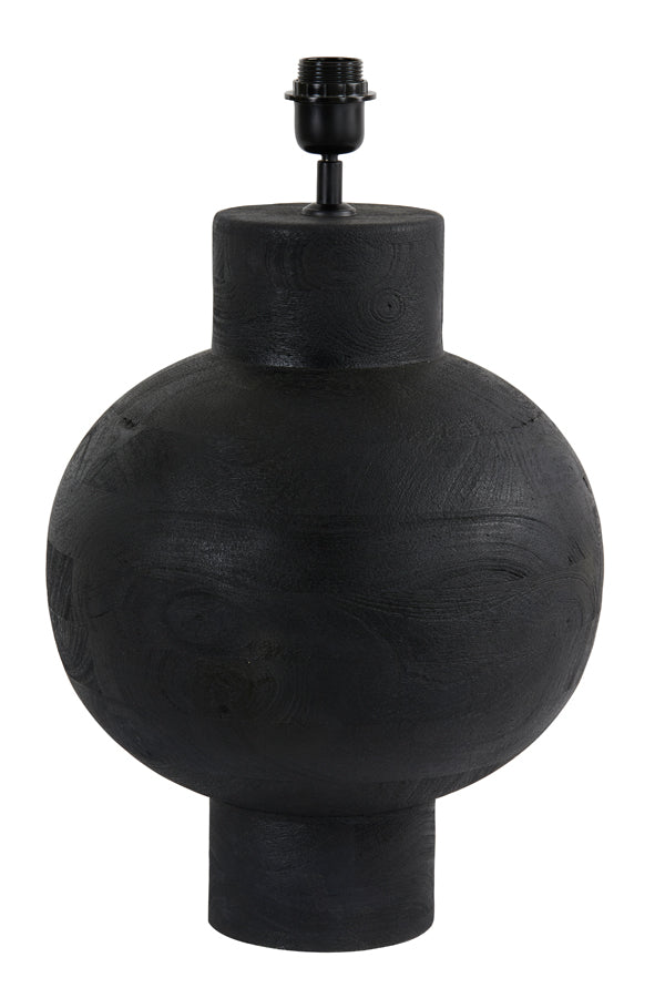 Lamp Base Ø33x55 cm Barumi Wood Matt Black