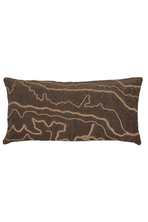 Cushion 60x30 cm Castro Dark Brown+Sand