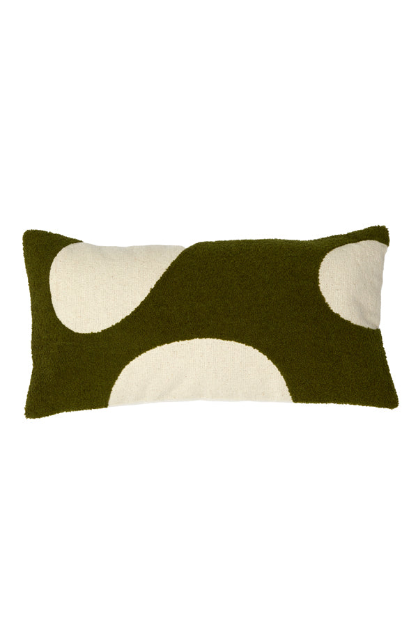 Cushion 60x30 cm Cellio Dark Green+Beige