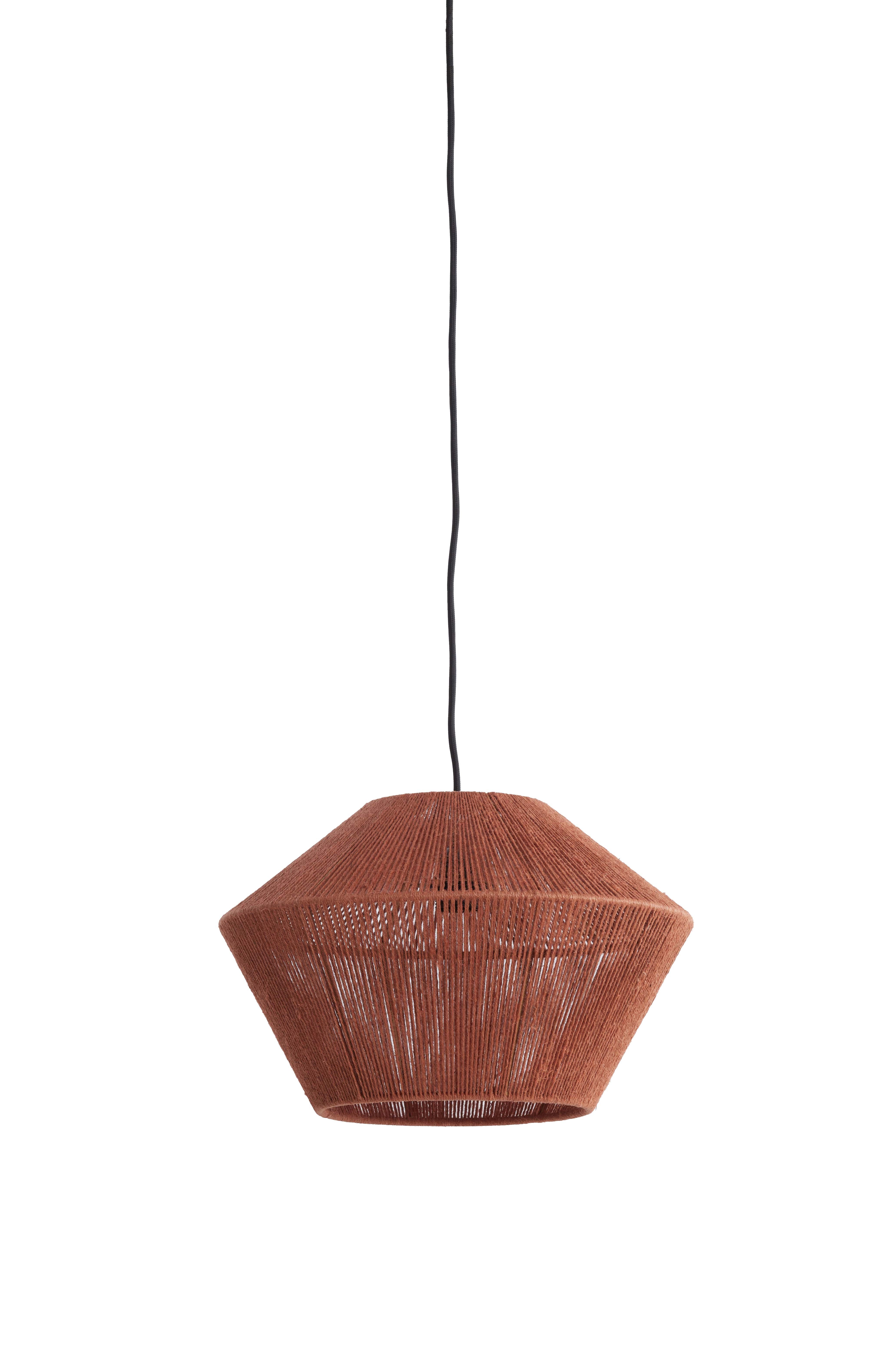 Hanging Lamp Ø40x26.5 cm Fugia Jute Brick Red