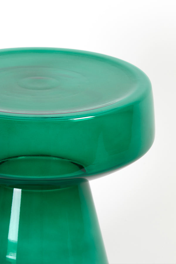 Side Table Ø37x44 cm Dakwa Glass Green