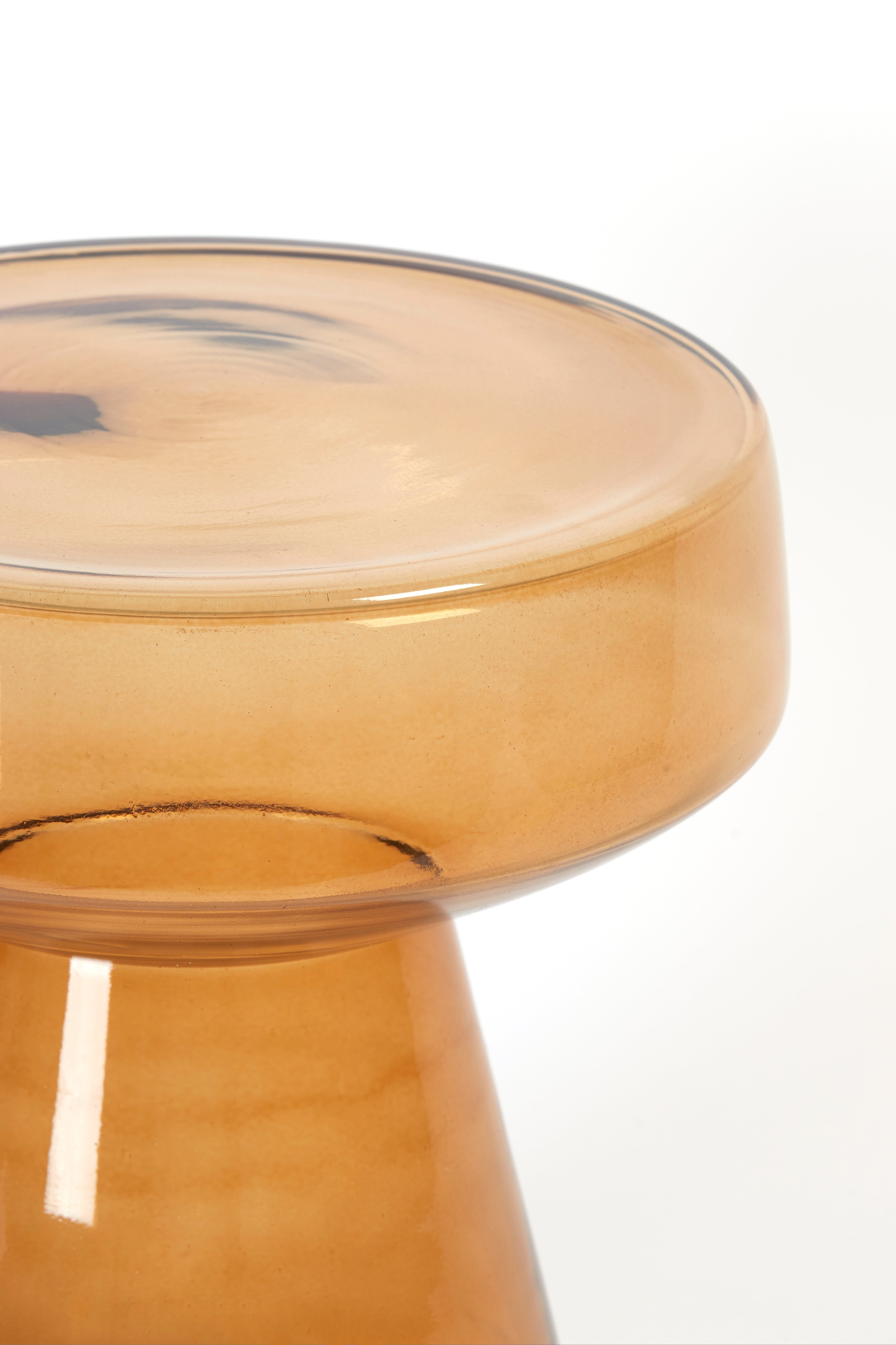 Side Table Ø37x44 cm Dakwa Glass Ocher Yellow