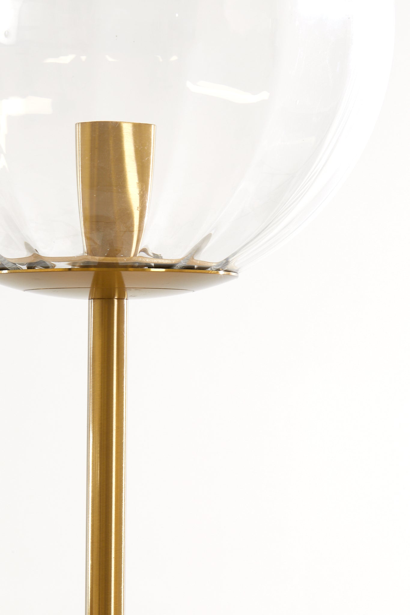 Floor Lamp 4L E14 42x20x182 cm Magdala Glass Clear+Gold