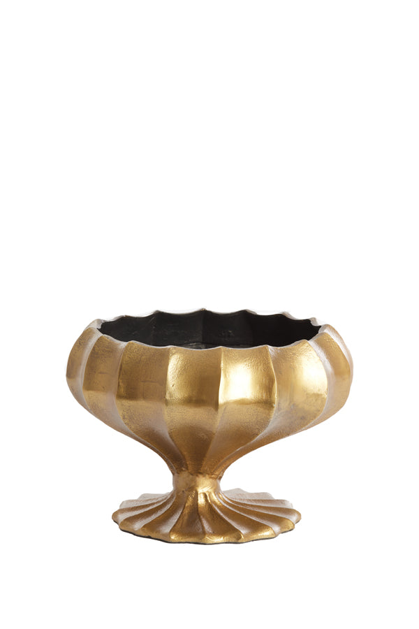 Pot On Base Deco 18x17x31 cm Mikie Antique Bronze+Matt Black