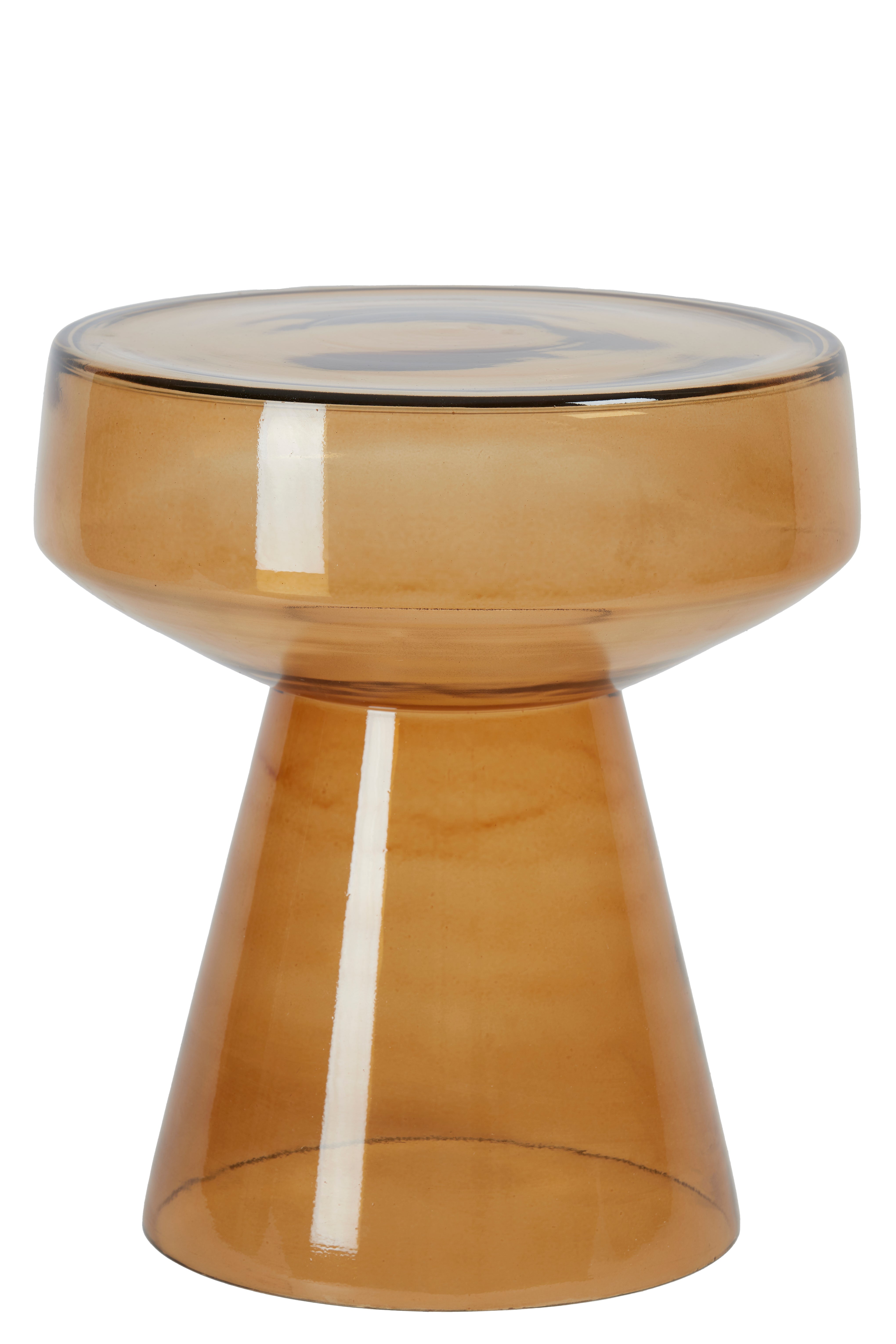 Side Table Ø37x44 cm Dakwa Glass Ocher Yellow