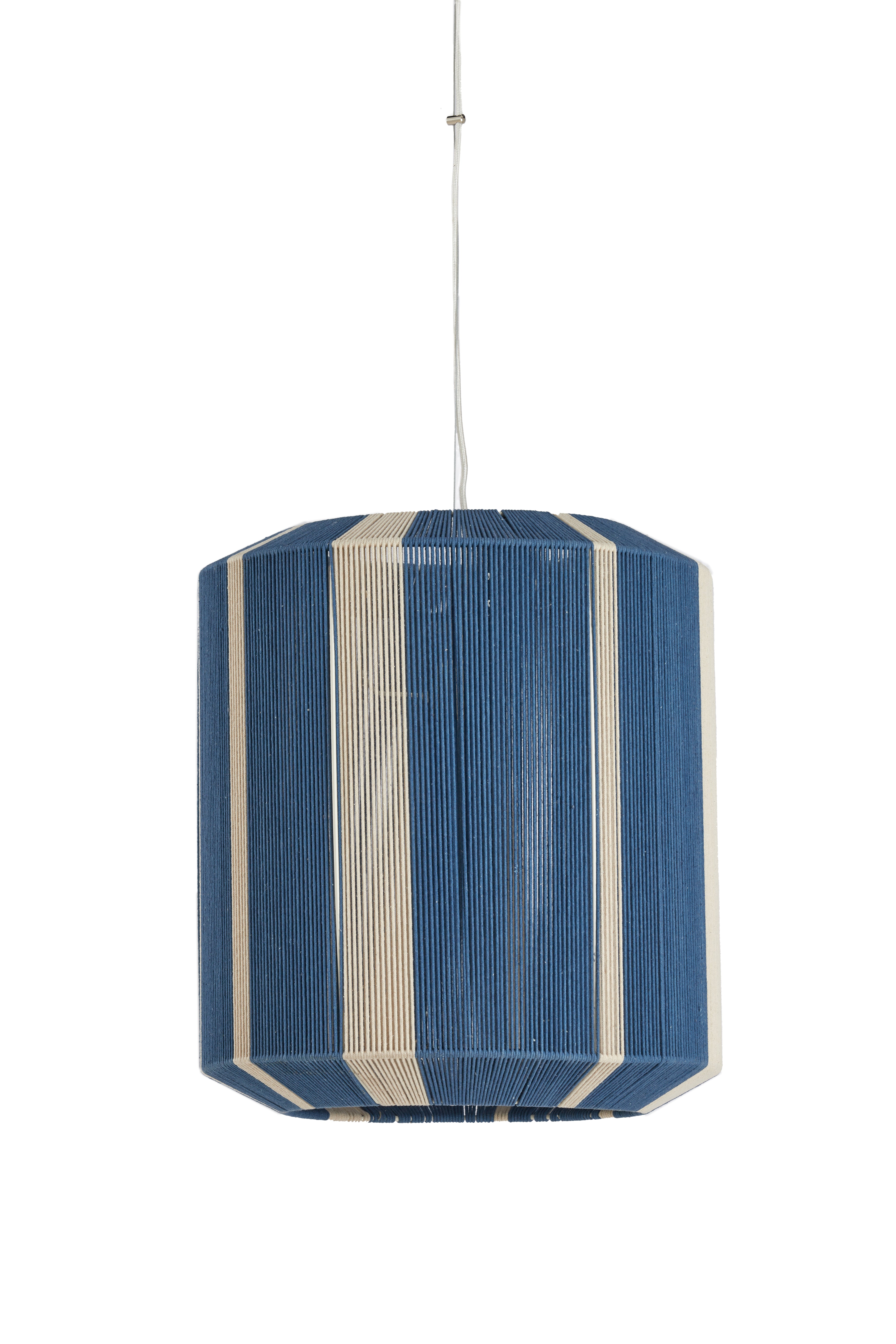 Hanging Lamp Ø48x55 cm Kozana Blue+Cream