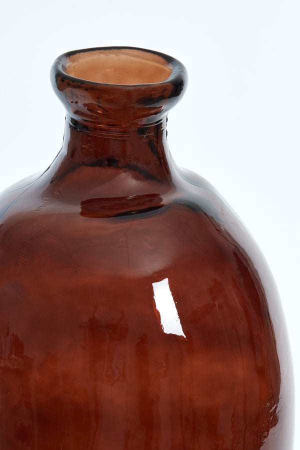 Vase Ø34x73 cm Altino Glass Shiny Dark Brown