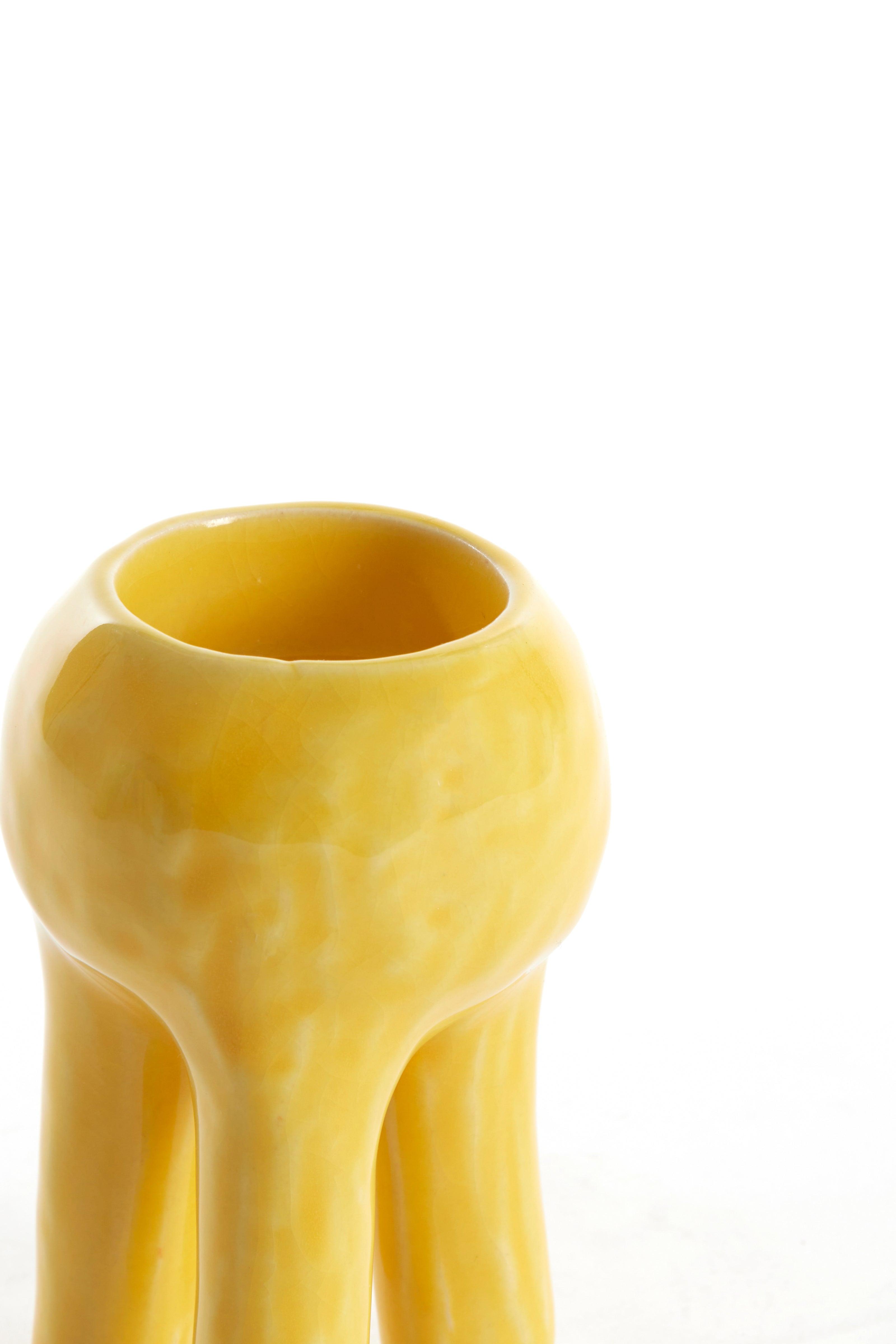 Tealight Ø7.5x10.5 cm Katni Ceramics Yellow