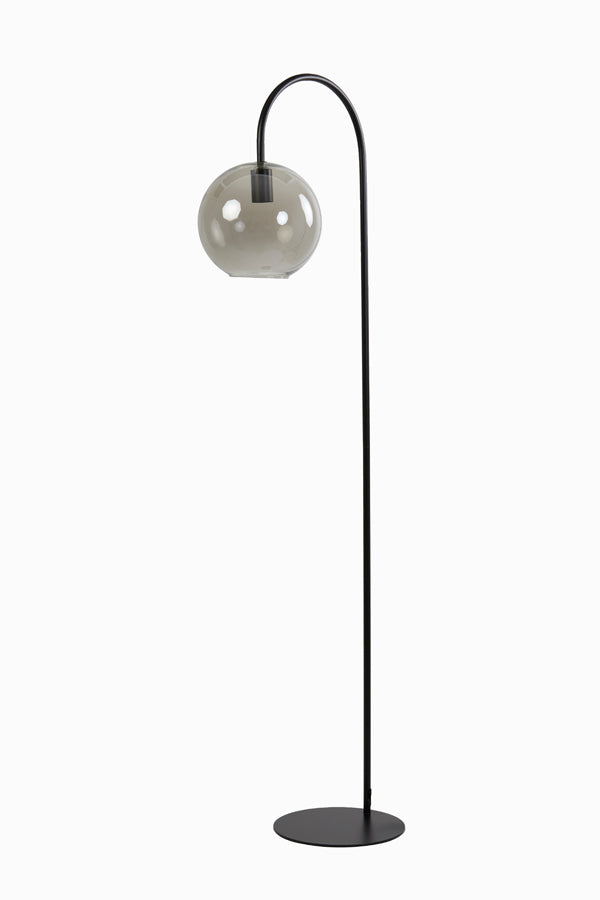 Floor Lamp 45x28x158 cm Subar Matt Black+Smoked Glass