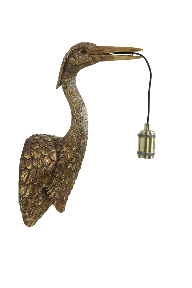 Wall Lamp 29.5x16x48 cm Crane Antique Bronze