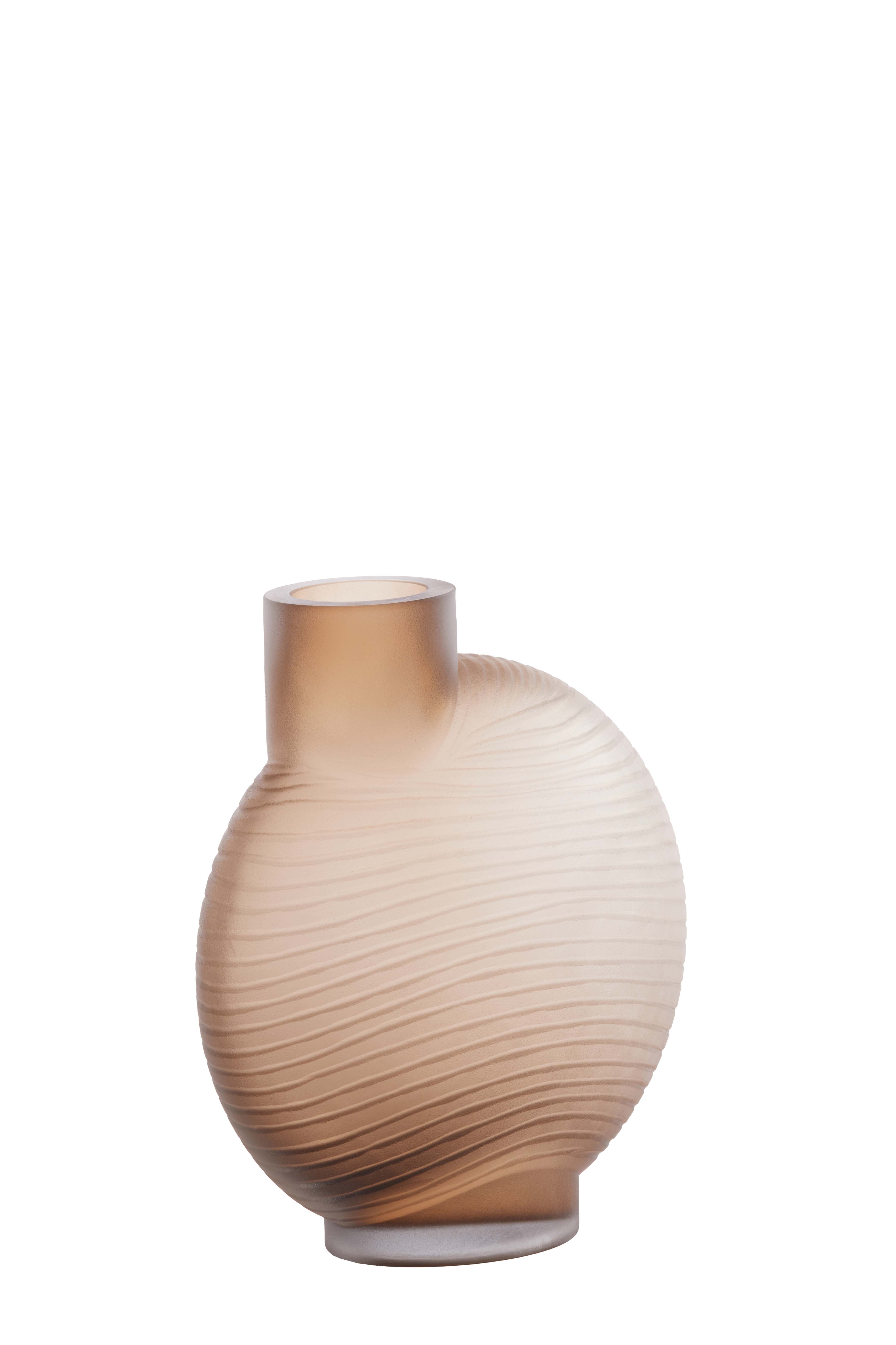 Vase 25x13x27.5 cm Torna Glass Brown