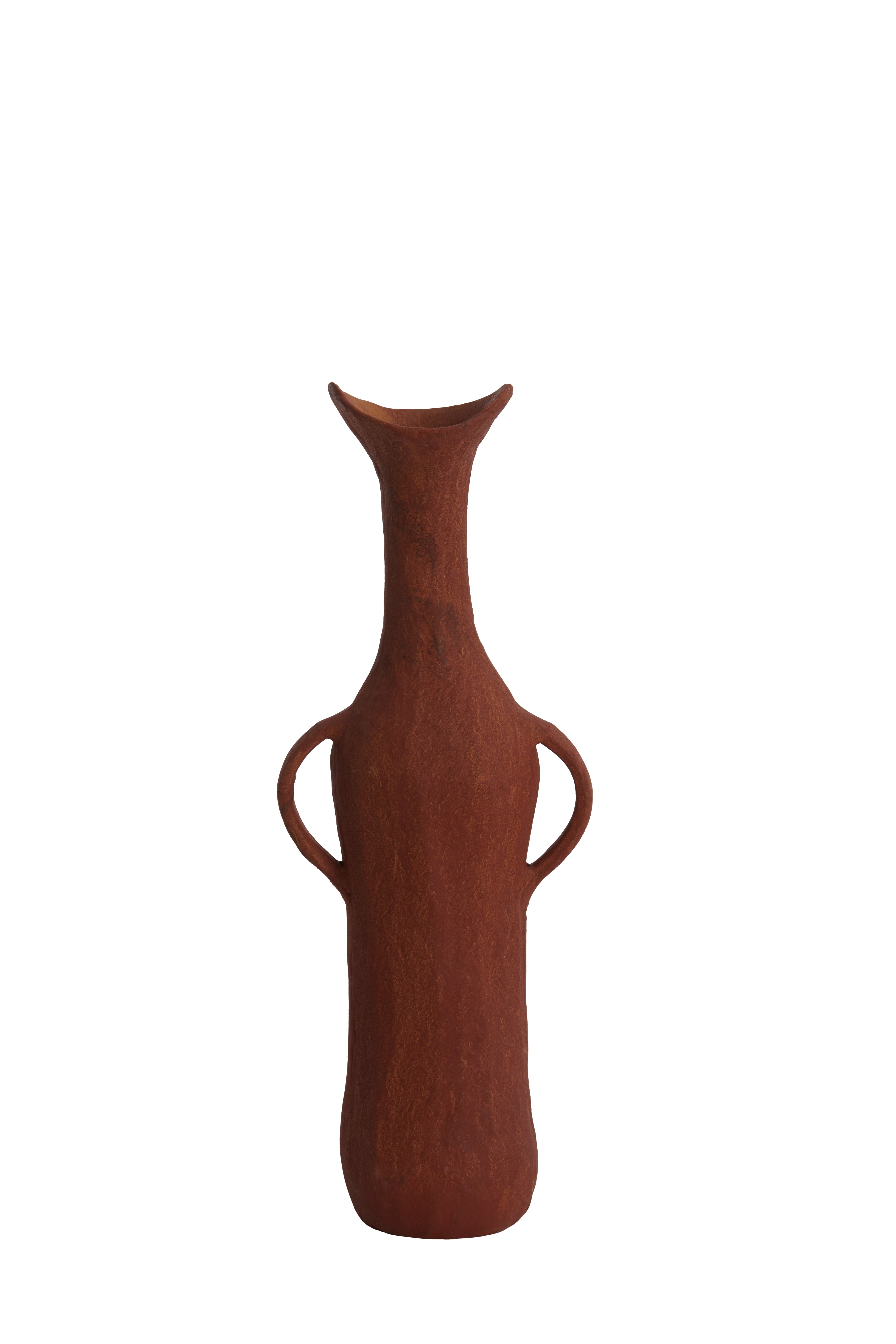 Vase Deco 15x9.5x40 cm Anconi Brick Red