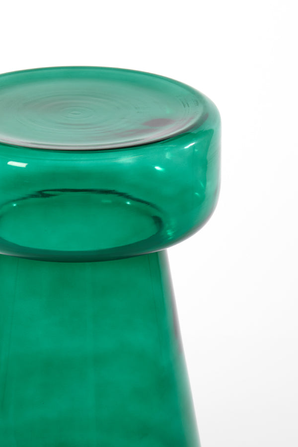 Side Table Ø30x50 cm Dakwa Glass Green