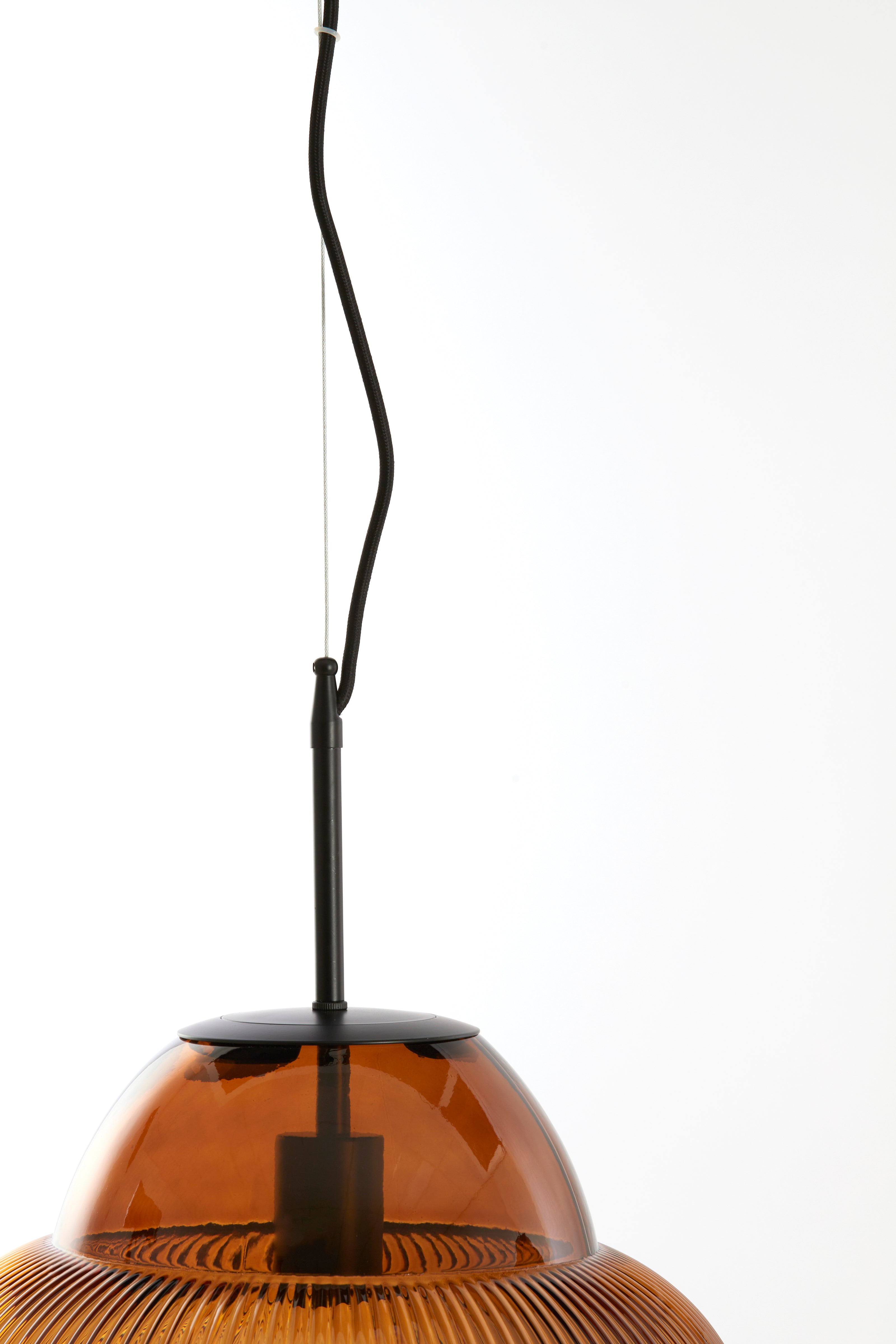 Hanging Lamp Ø35x40 cm Ovnis Glass Brown