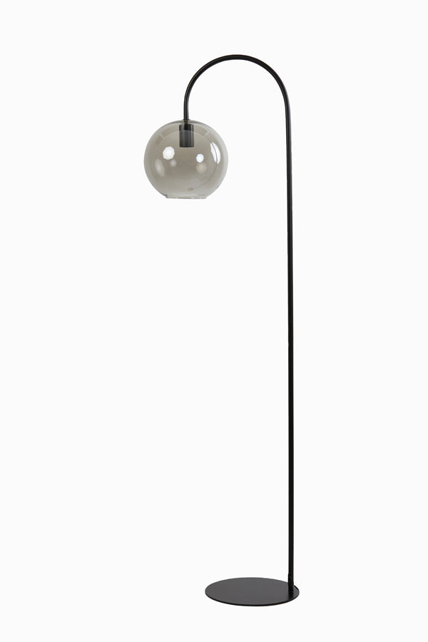 Floor Lamp 45x28x158 cm Subar Matt Black+Smoked Glass