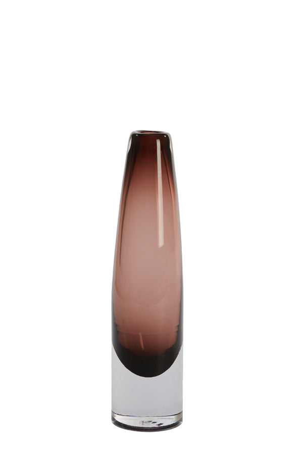 Vase Ø7.5x30.5 cm Estua Glass Brown