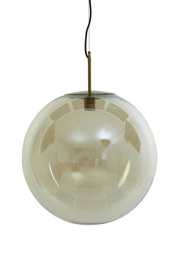 Hanging Lamp Ø48 cm Medina Antique Bronze+Glass Amber