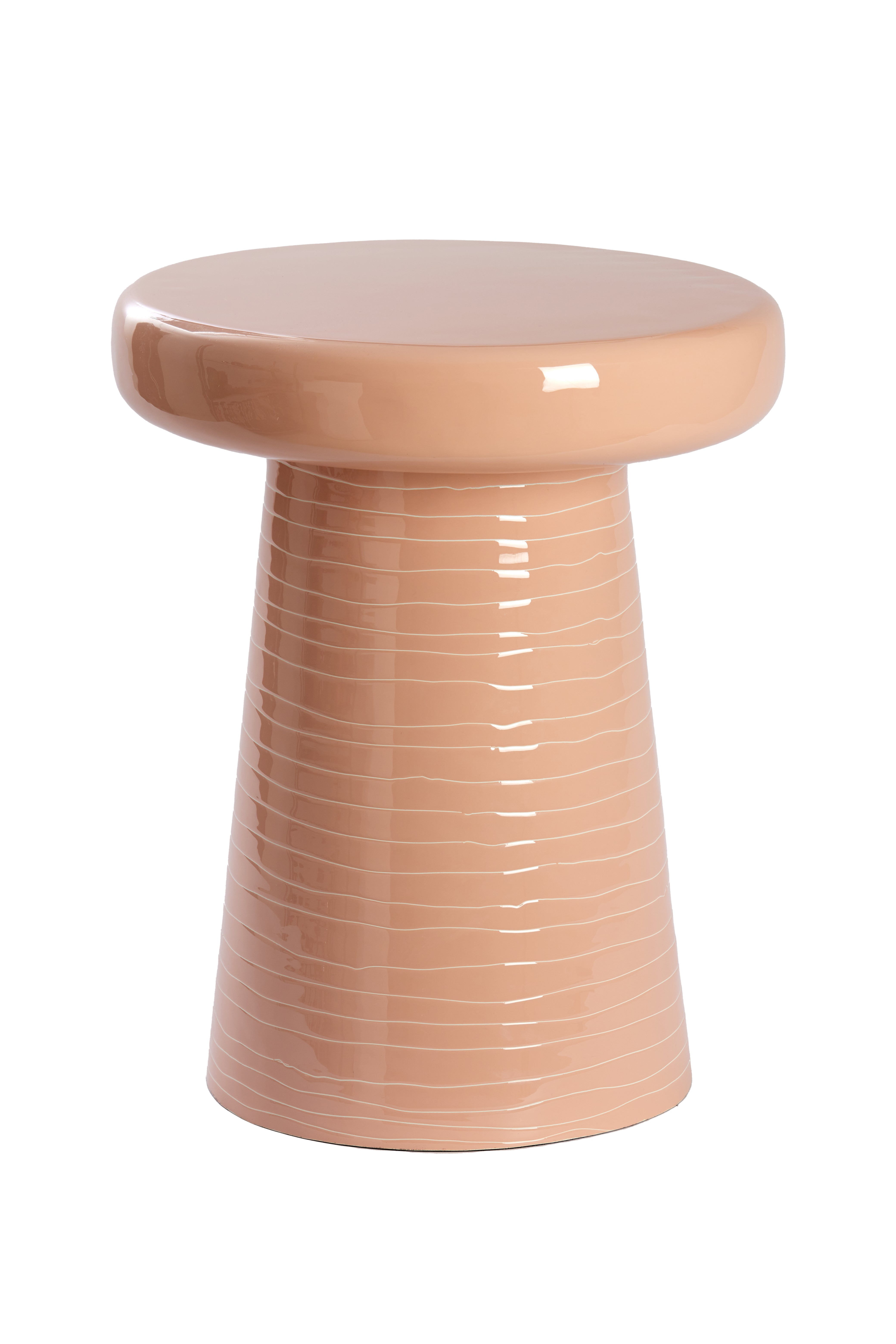 Side Table Ø41x51 cm Nunoa Light Pink