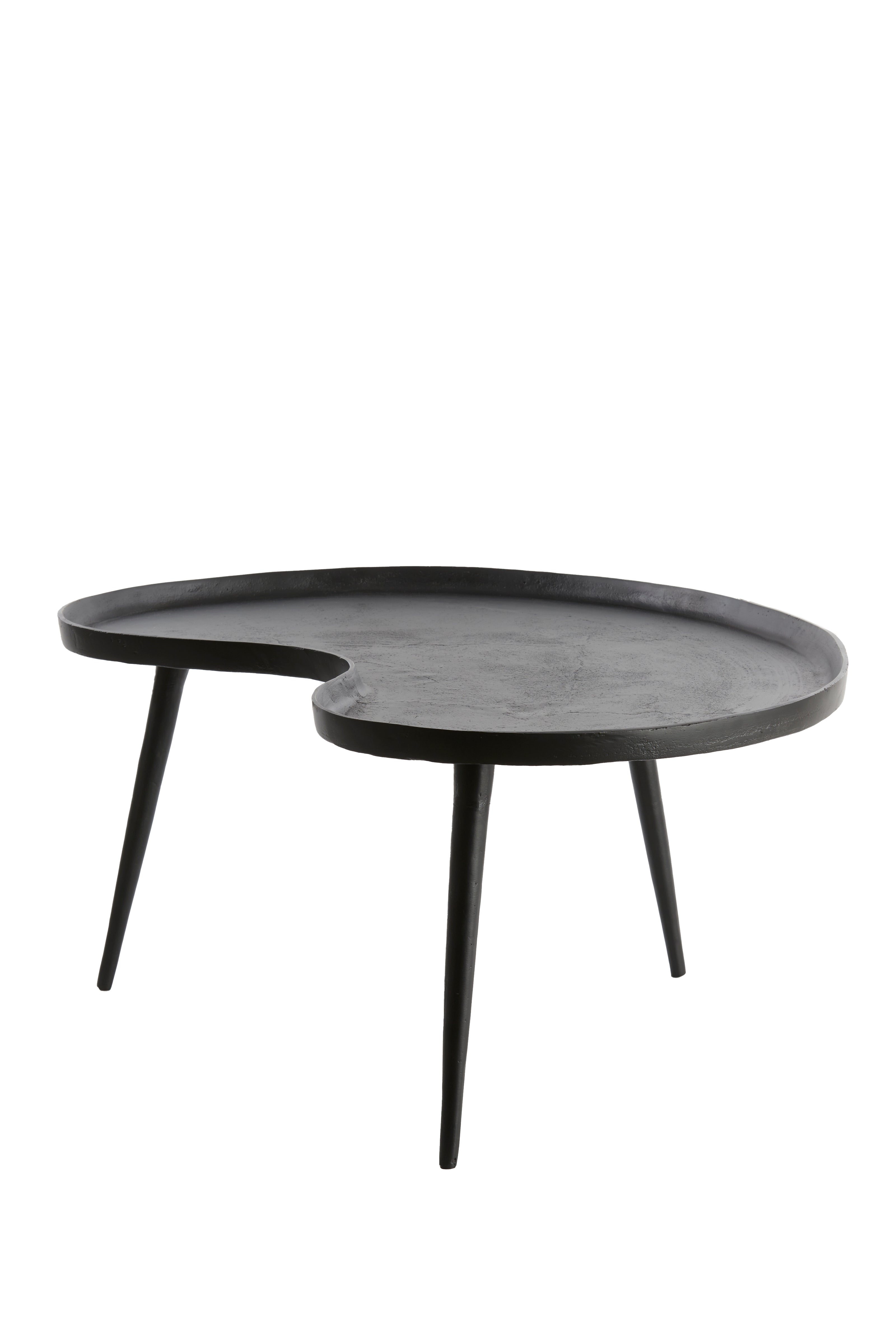 Side Table 80x60x36 cm Lienz Matt Black