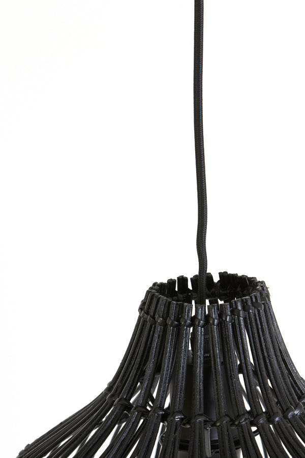 Hanging Lamp Ø30x31.5 cm Pacino Rattan Black