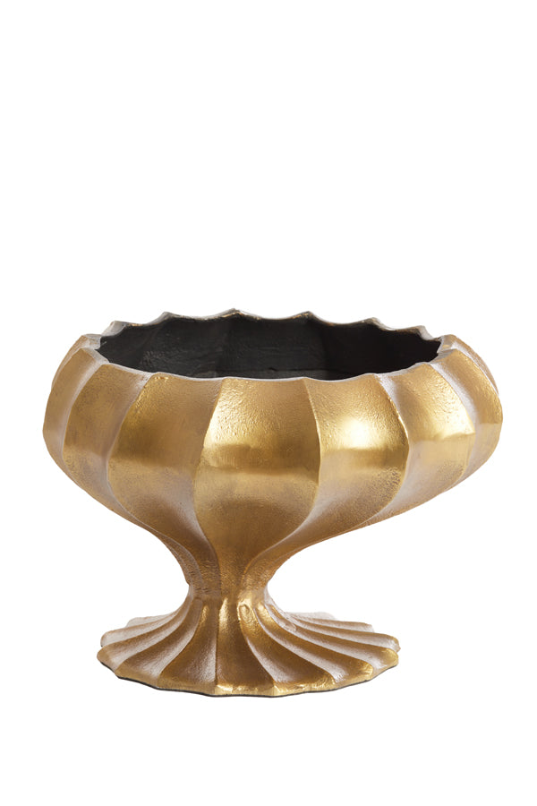 Pot On Base Deco 14x13x10 cm Mikie Antique Bronze+Matt Black