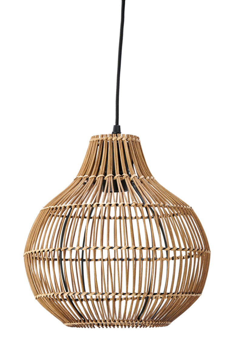 Hanging Lamp Ø30x31.5 cm Pacino Rattan Dark Brown