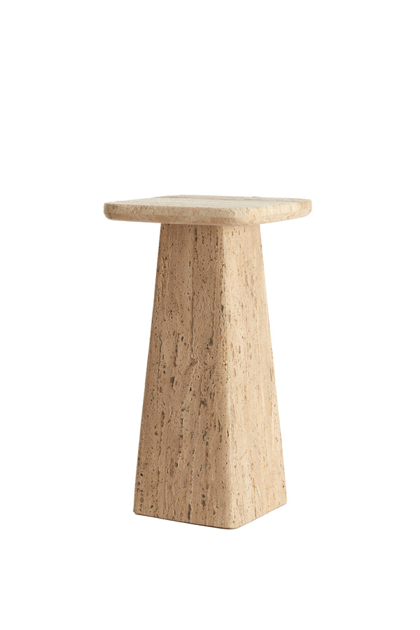 Side Table 30x30x55 cm Kepami Travertine Sand