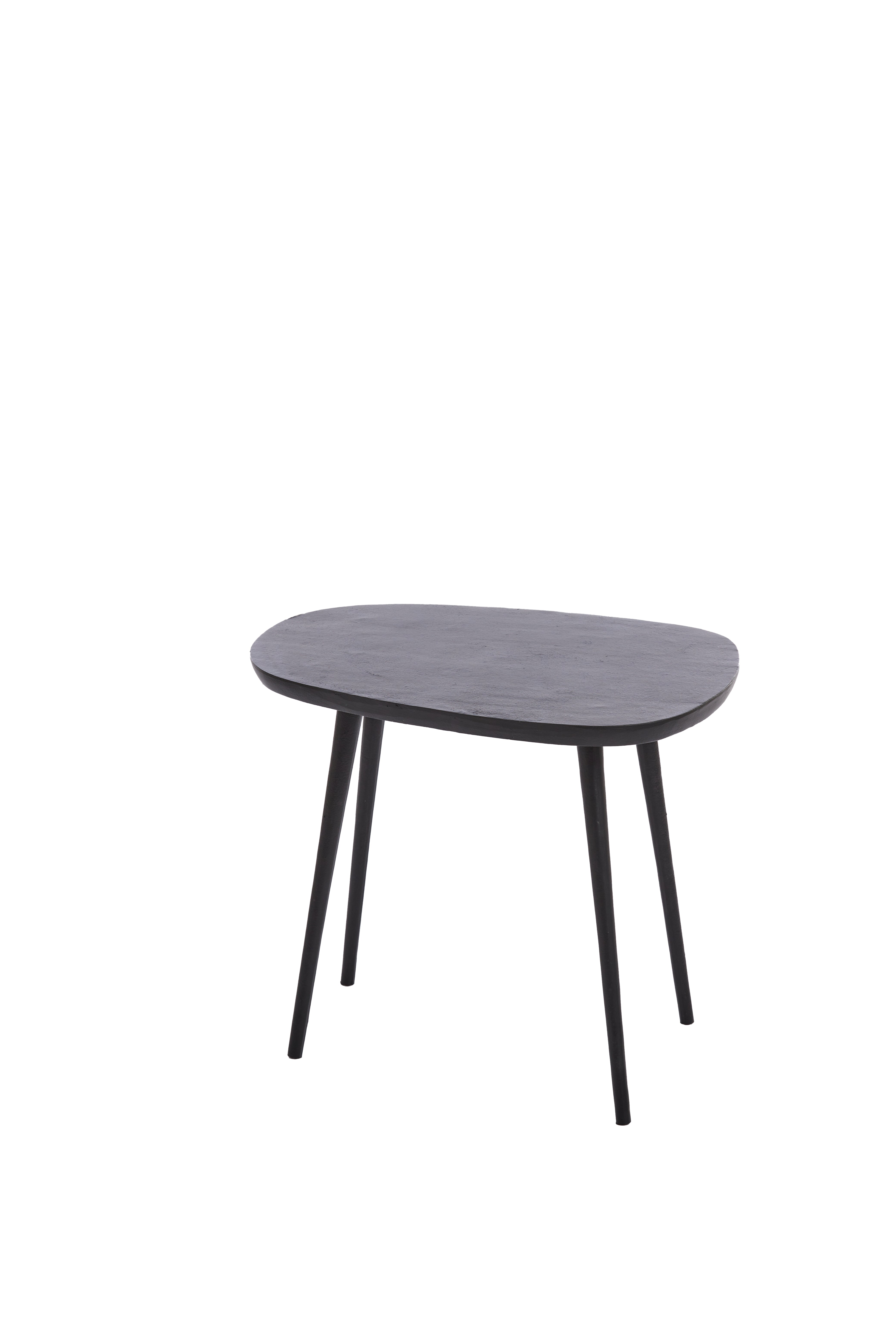 Side Table 56x44x44 cm Puno Matt Black