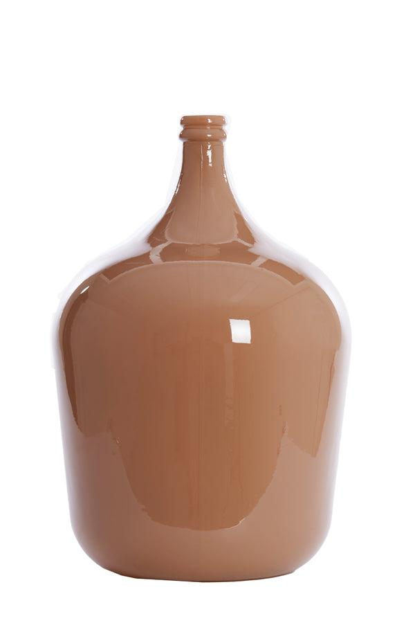 Vase Ø36.5x56 cm Inca Glass Shiny Caramel