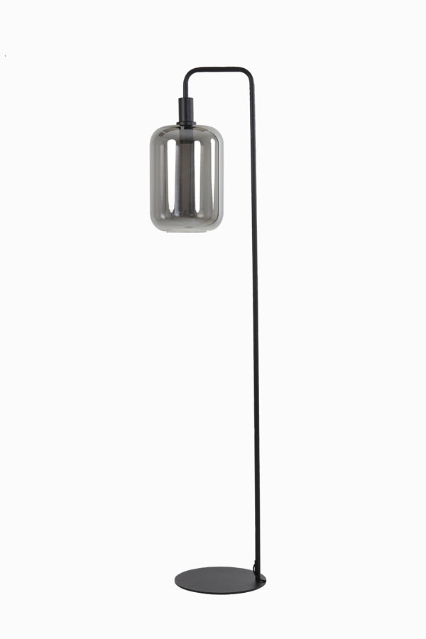 Floor Lamp 35.5x28x155 cm Lekar Black+Smoked Glass High