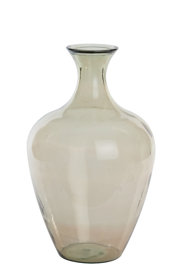 Vase Ø40x65 cm Rubra Glass Shiny Light Brown