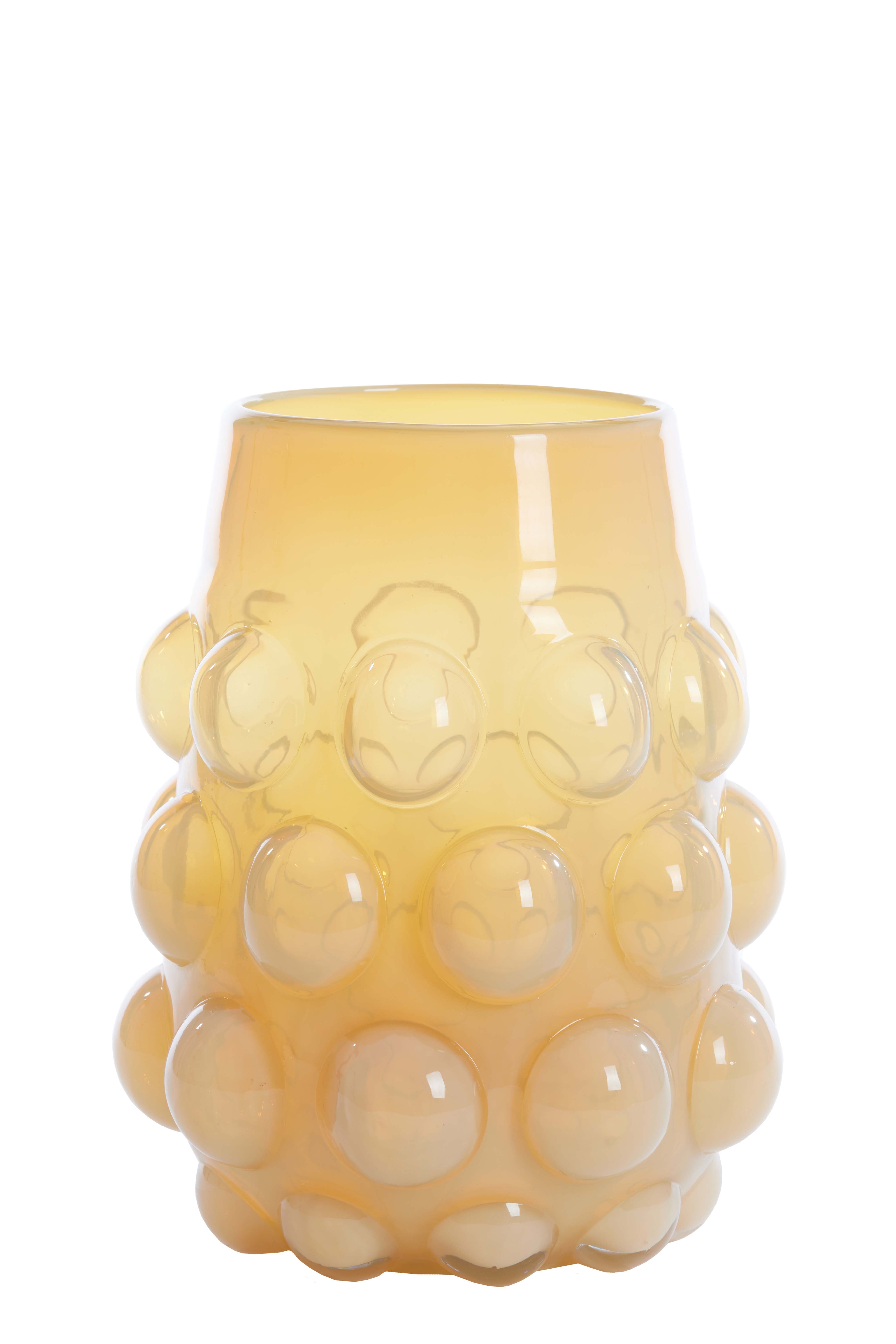 Vase Ø24x30 cm Haroa Glass Light Yellow