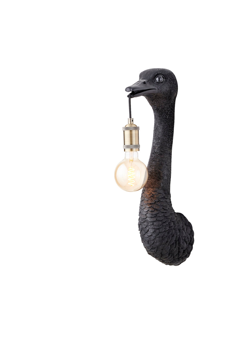 Wall Lamp 18x15.5x57.5 cm Ostrich Matt Black