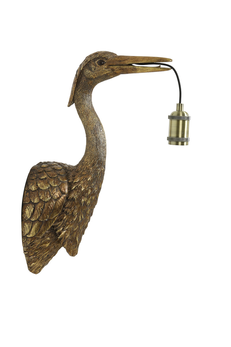 Wall Lamp 29.5x16x48 cm Crane Antique Bronze